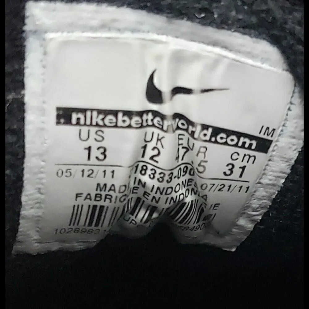 Nike Mens Sweet Classic Black Sneakers Shoes 318333-090‎ Size 13